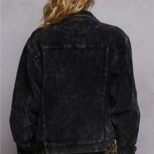 POL Women's Dark Gray Corduroy Jacket